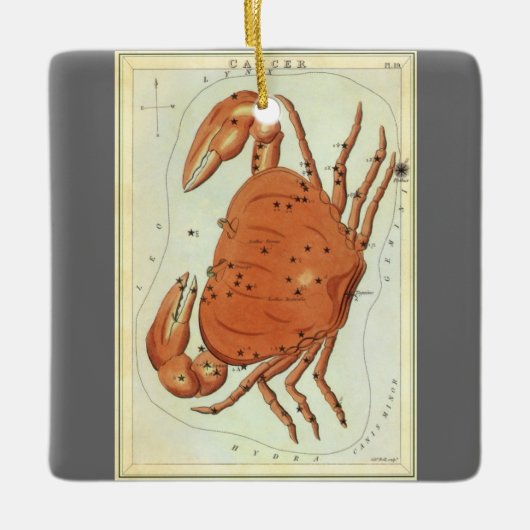 Kankerkrab  Constellatie, Urania's Mirror Keramisch Ornament (Voorkant)