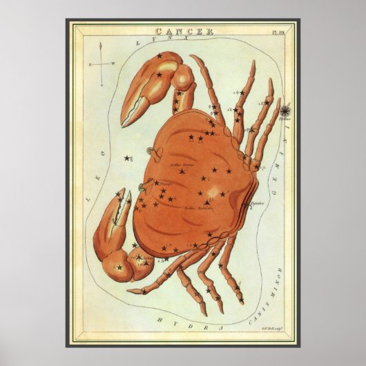 Kankerkrab Constellatie, Urania's Mirror Poster (Voorkant)