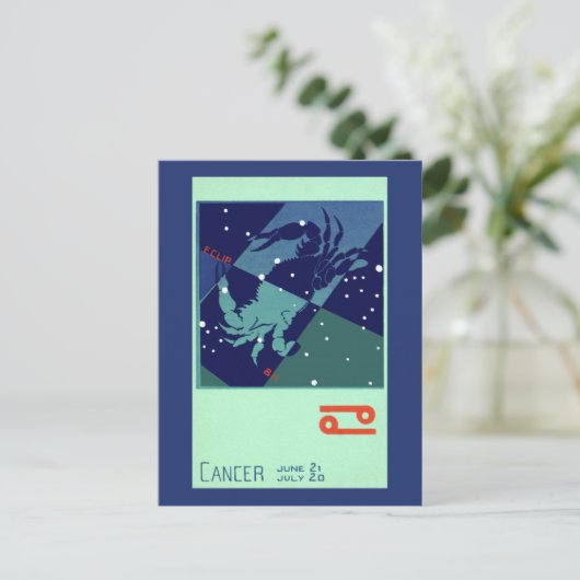 Kankerkrab Constellatie Zodiac Astrologie Briefkaart (Staand voorkant)