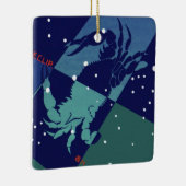 Kankerkrab Constellatie  Zodiac Astrologie Keramisch Ornament (Rechts)