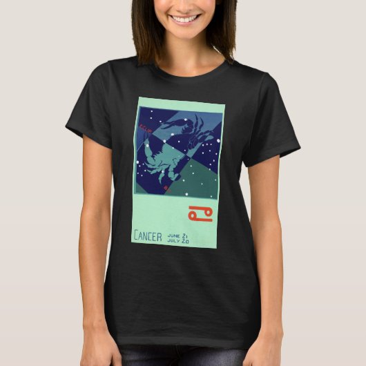 Kankerkrab Constellatie  Zodiac Astrologie T-shirt (Voorkant)