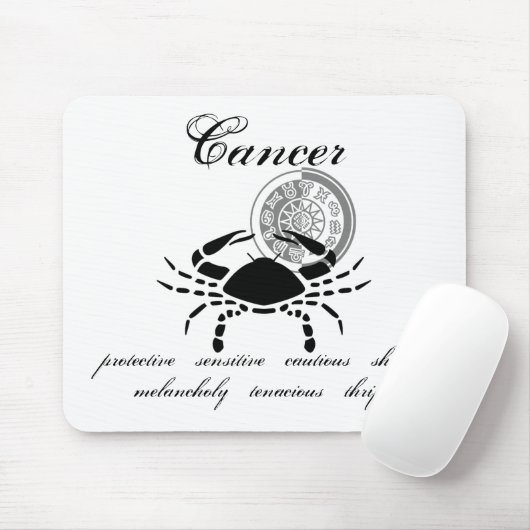  kankerkrab vertoont Grieks-achtige Zodiac Muismat (Met muis)