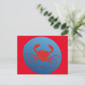 Kankerkrab Zodiac Thunder_Cove Briefkaart (Staand voorkant)