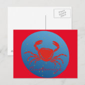 Kankerkrab Zodiac Thunder_Cove Briefkaart (Voorkant / Achterkant)