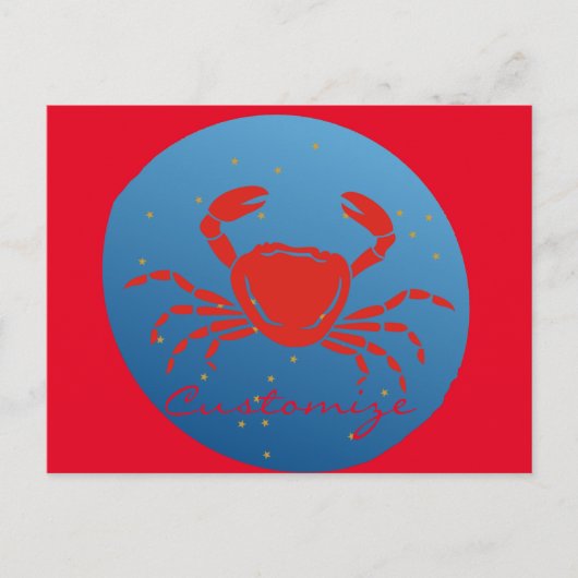 Kankerkrab Zodiac Thunder_Cove Briefkaart (Voorkant)