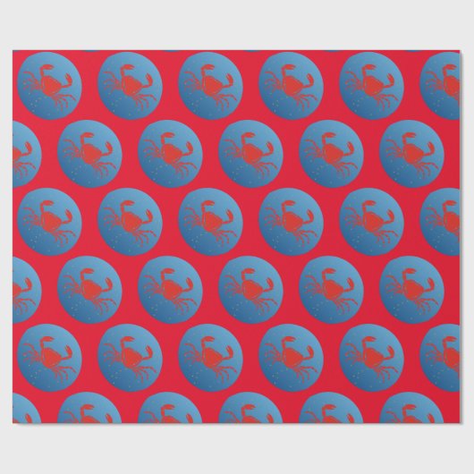 Kankerkrab Zodiac Thunder_Cove Cadeaupapier (Vlak)