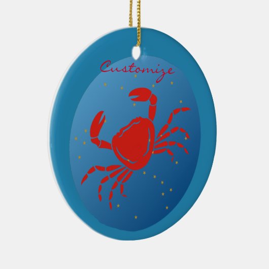 Kankerkrab Zodiac Thunder_Cove Keramisch Ornament (Rechts)