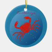 Kankerkrab Zodiac Thunder_Cove Keramisch Ornament (Voorkant)