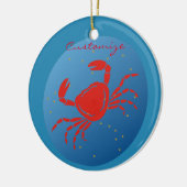 Kankerkrab Zodiac Thunder_Cove Keramisch Ornament (Links)