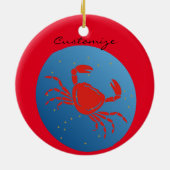Kankerkrab Zodiac Thunder_Cove Keramisch Ornament (Achterkant)