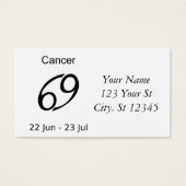 Kankerkrab Zodiac Thunder_Cove Visitekaartje (Voorkant)