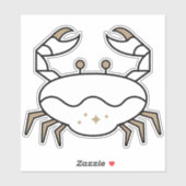 Kankerkrab zwart astrologisch symbool waterteken sticker (Vel)