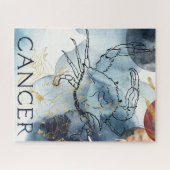 Kankerkrabblauw, astrologische astrologieschaarste legpuzzel (Horizontaal)