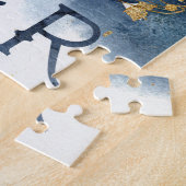 Kankerkrabblauw, astrologische astrologieschaarste legpuzzel (Zijkant)