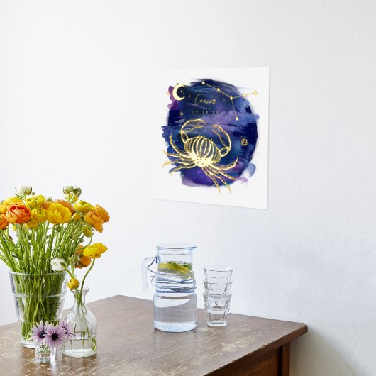 Kankerkrabbord van de Aangepaste geboortedatum van Folie Afdrukken (Laag (Keuken))