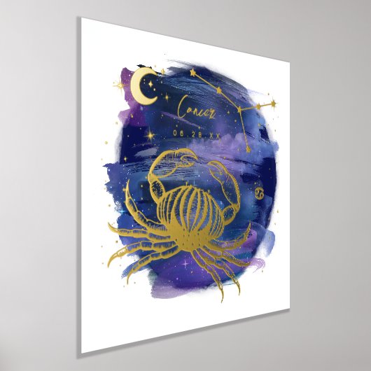 Kankerkrabbord van de Aangepaste geboortedatum van Folie Afdrukken (Laagn)