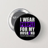 Kankerkrijger Paarse lint Pancreaskanker AWA Ronde Button 5,7 Cm (Voorkant /achterkant)