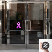 Kankerondersteunend lint-lint-lint raamsticker (Kantoordeur)