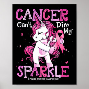 Kankerondersteunend Shirt Borstkanker Bewustzijn U Poster