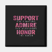 Kankerondersteuning Bewonder eer borstkanker Aware Magneet (Voorkant)