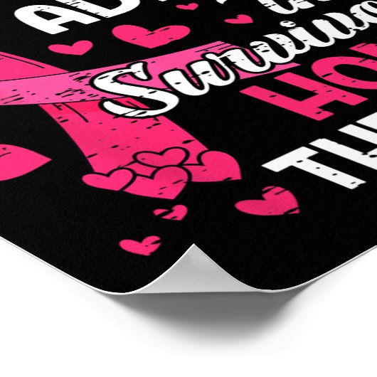 Kankerondersteuning Bewonder eer borstkanker Aware Poster (Hoek)