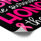 Kankerondersteuning Bewonder eer borstkanker Aware Poster (Hoek)