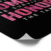 Kankerondersteuning Bewonder eer borstkanker Aware Poster (Hoek)