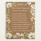 Kankerondersteuning Bruin met Wildflower Planner (Voorkant)