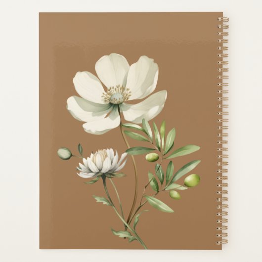 Kankerondersteuning Bruin met Wildflower Planner (Achterkant)