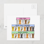 Kankerondersteuning Cartoon katten Humor Briefkaart (Voorkant / Achterkant)