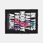 Kankerondersteuning Familie Schildklierkanker Bewu Fleece Deken (Voorkant (Horizontaal))