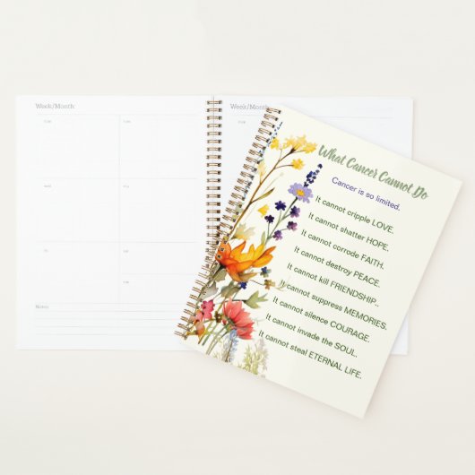 Kankerondersteuning Inspireren Wildbloemen Sage Pl Planner (Display)