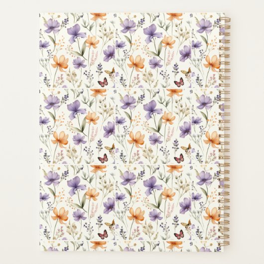 Kankerondersteuning Inspireren Wildflower Paarse P Planner (Achterkant)