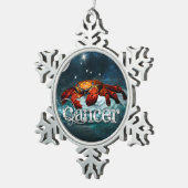 KankerOrnament Tin Sneeuwvlok Ornament (Rechts)