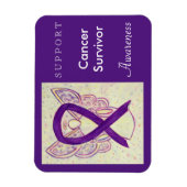 Kankeroveraardigheid Ribbon Angel Magnet Magneet (Verticaal)