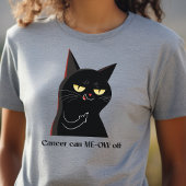 Kankeroverlevende Angry Cat Shirt, losgeslagen T-shirt
