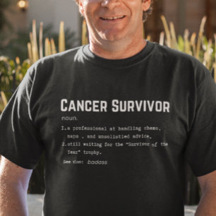 Kankeroverlevende definitie, kankerbewustzijn, t-shirt