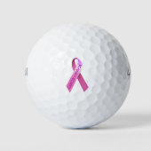 Kankeroverlevende roze lint golfballen (Voorkant)