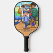 Kankeroverlevende standaard zwarte pickleball pedd pickleball paddle (Achterkant)