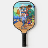 Kankeroverlevende standaard zwarte pickleball pedd pickleball paddle (Voorkant)