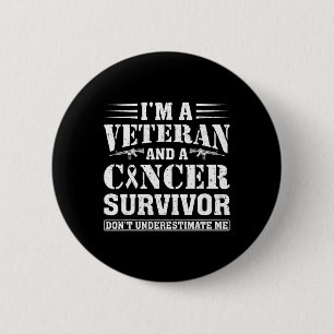 Kankeroverlevende Veteranen Wereldkankerdag Ronde Button 5,7 Cm