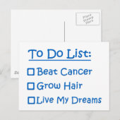 Kankeroverleving om lijst te doen briefkaart (Voorkant / Achterkant)