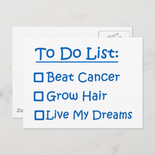 Kankeroverleving om lijst te doen briefkaart (Voorkant / Achterkant)