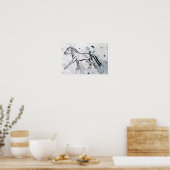 Kankerpaard in pen en inkt op marmer papier poster (Keuken)