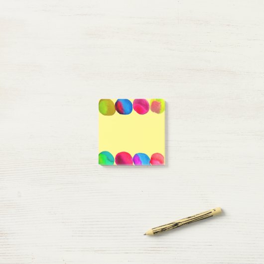 Kankerpapier voor waterverf, met schildpadden post-it® notes (Op bureau)