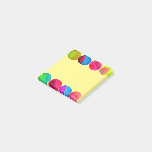 Kankerpapier voor waterverf, met schildpadden post-it® notes (Schuin)