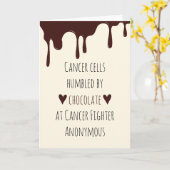 Kankerpatiënt Grappig, Chocolade Kankerbestrijder Kaart (Gele Bloem)