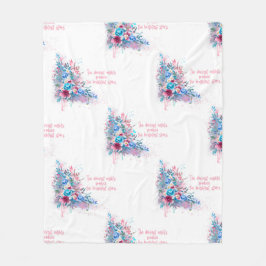 Kankerquote opheffen met bloemen fleece deken