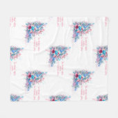 Kankerquote opheffen met bloemen fleece deken (Voorkant (Horizontaal))