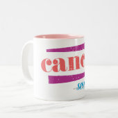 Kankerroze Tweekleurige Koffiemok (Voorkant links)